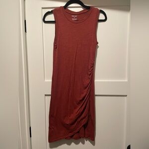 Nine West Sleeveless Midi Dress in Deep Rust